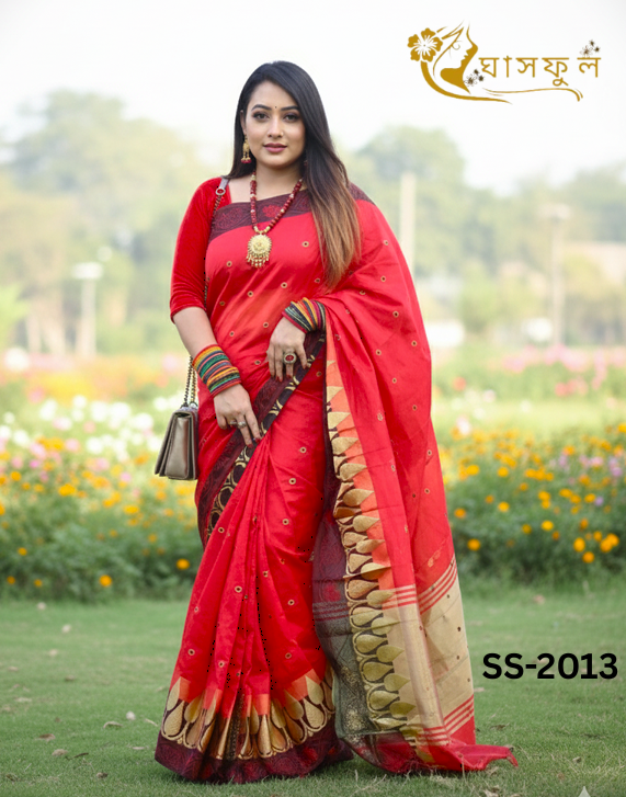 কটন সিল্ক শাড়ি